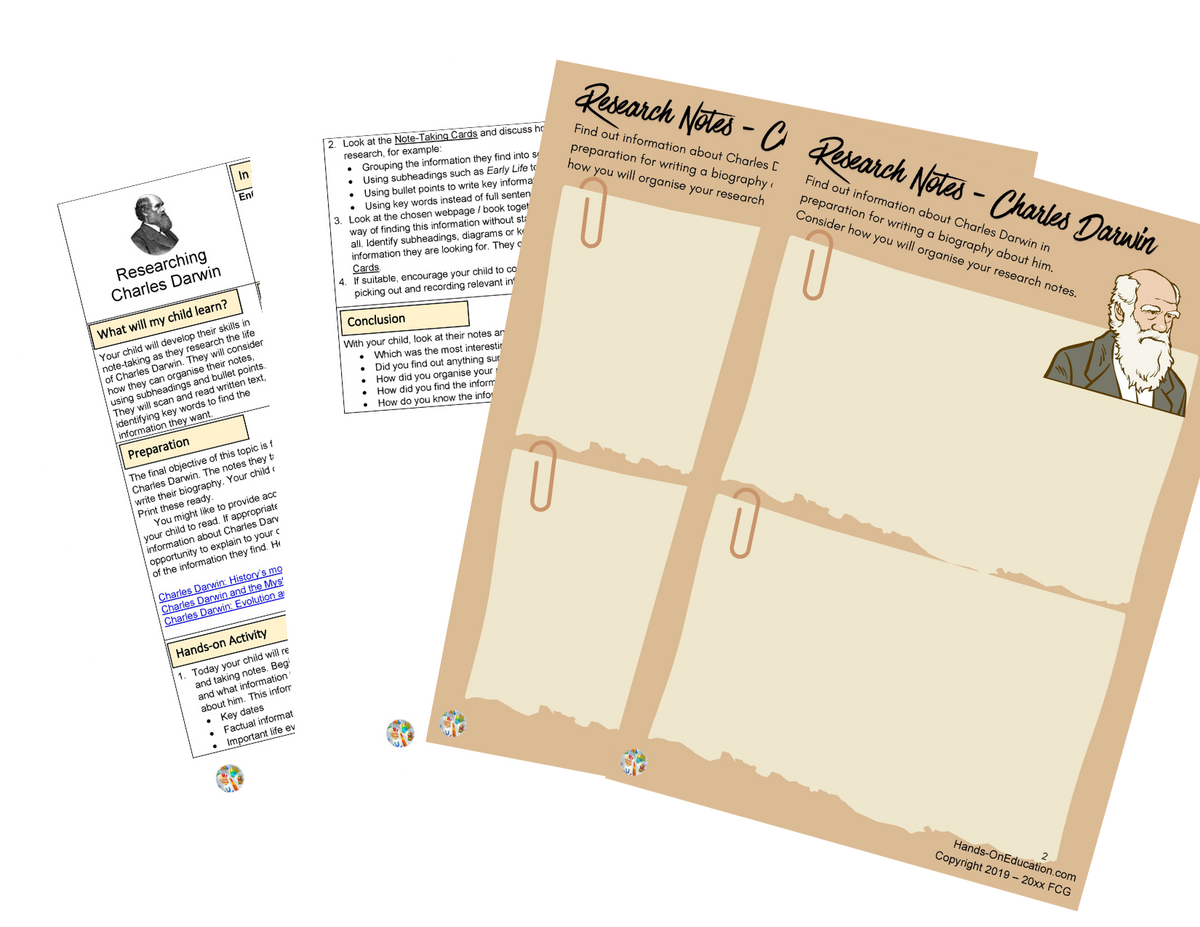 Year 6 Charles Darwin Activities