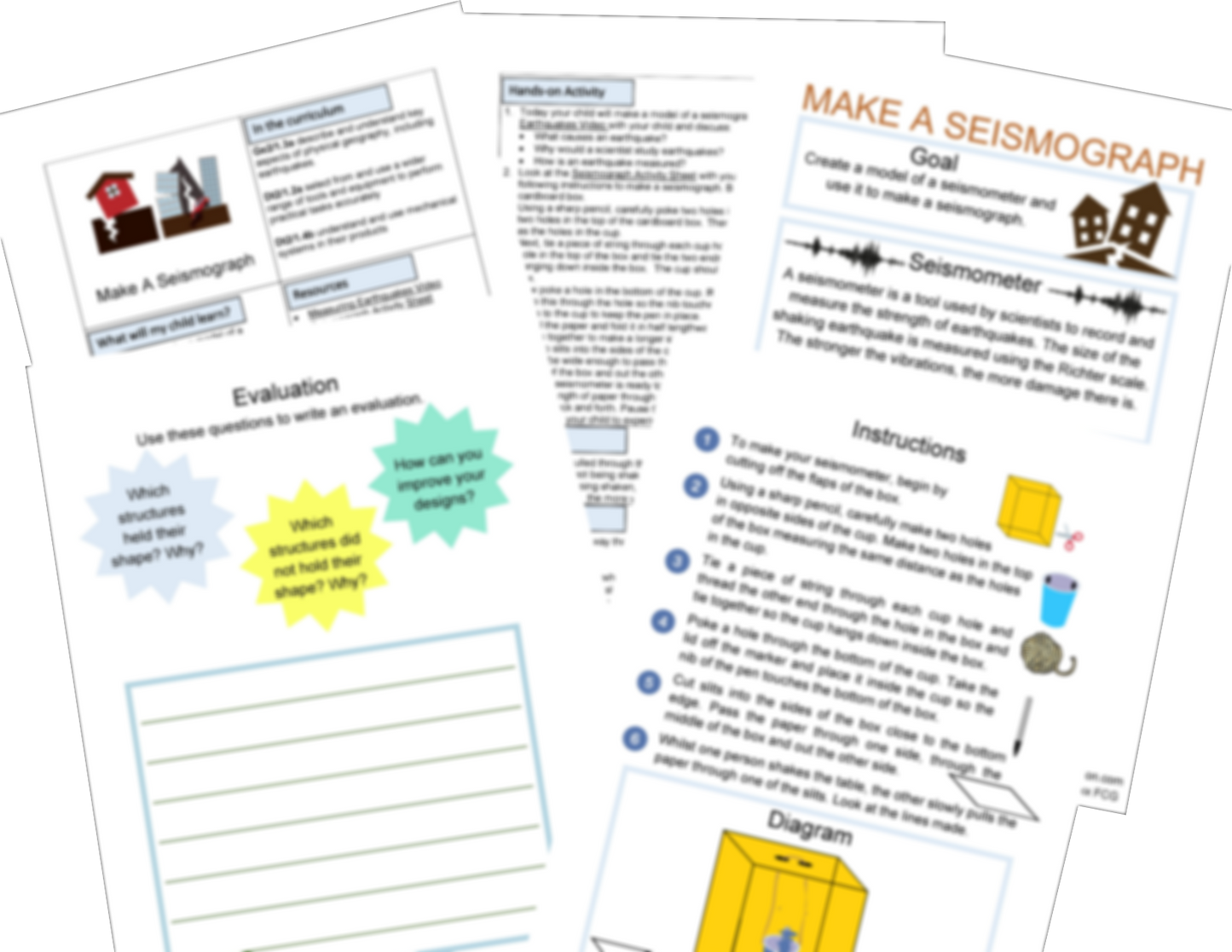 KS2 Earthquakes Activities