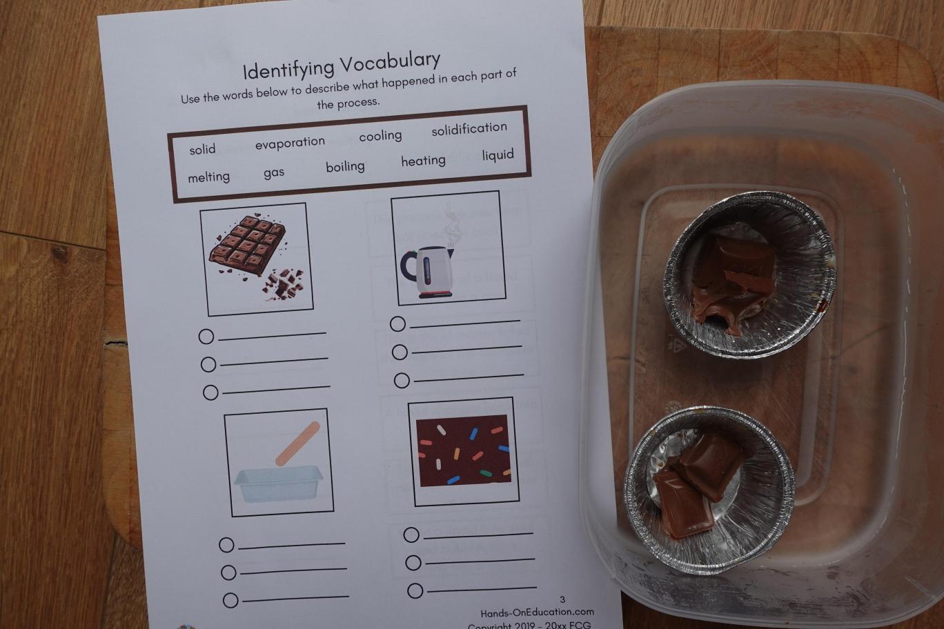 Explanation Writing: States of Matter