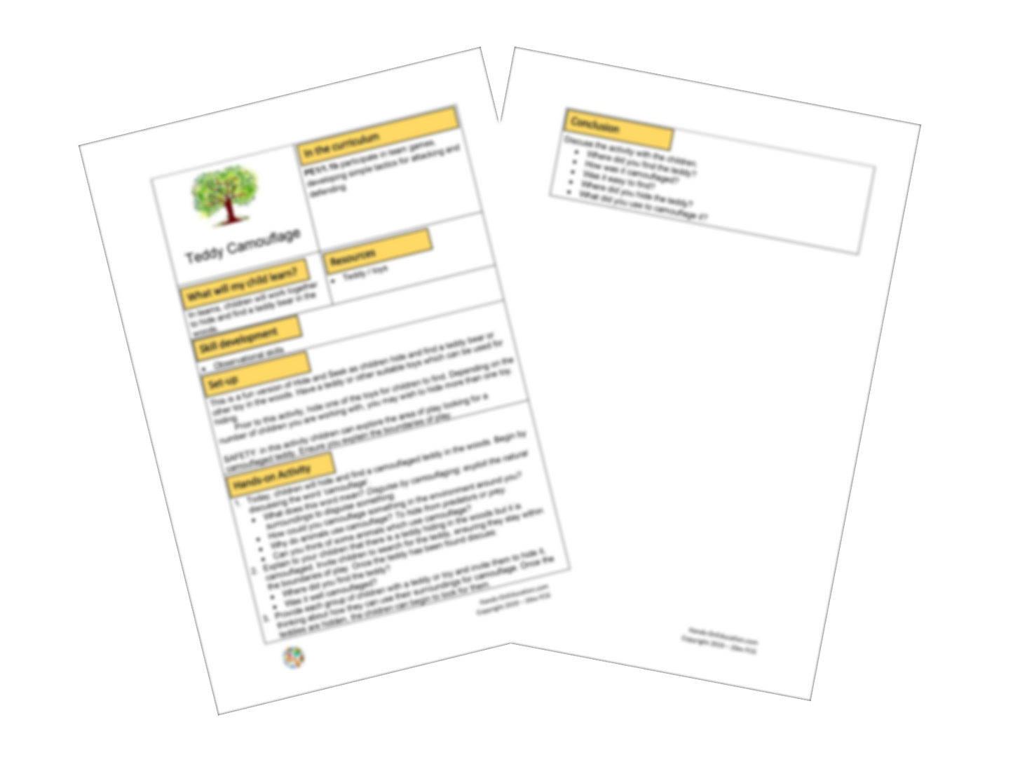 KS1 Forest School Games