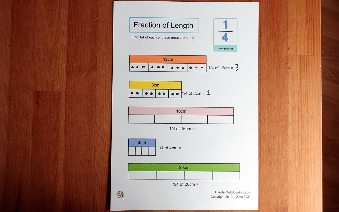 KS1 Fractions Deux Activités