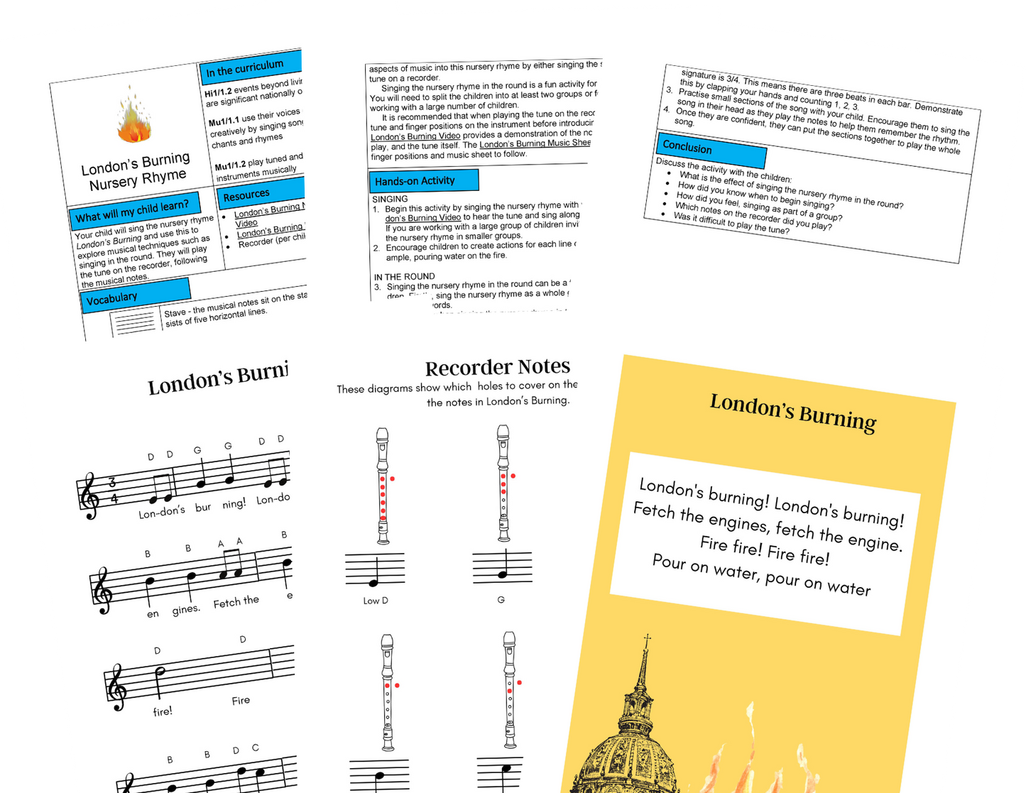 KS1 Great Fire of London + History Timeline Notebook