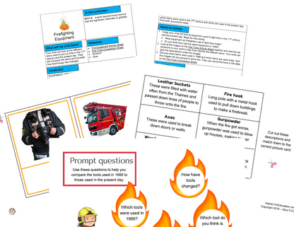 KS1 Great Fire of London + History Timeline Notebook
