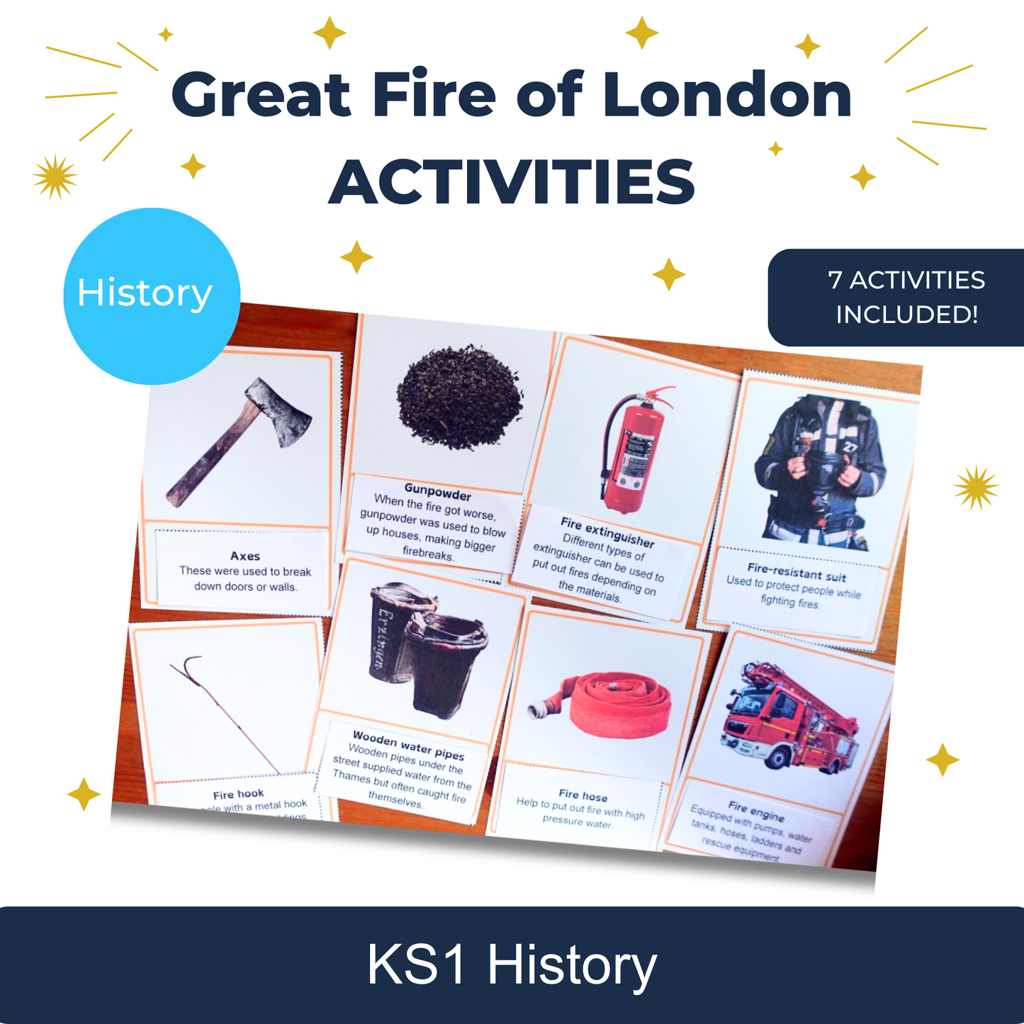 Great Fire of London + History Timeline Notebook