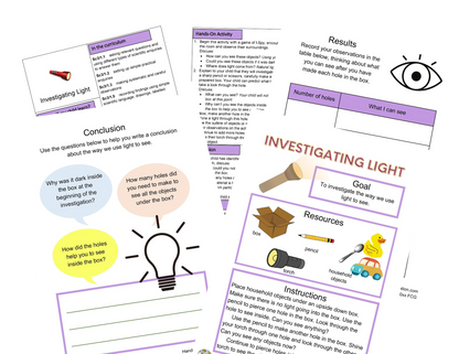 Light Shadows and Reflections + STEM Journal