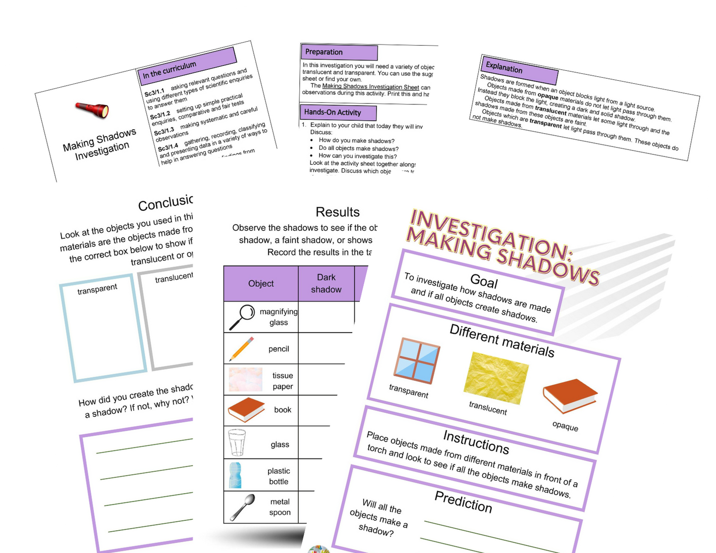 Light Shadows and Reflections + STEM Journal