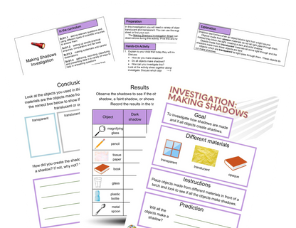 Light Shadows and Reflections + STEM Journal