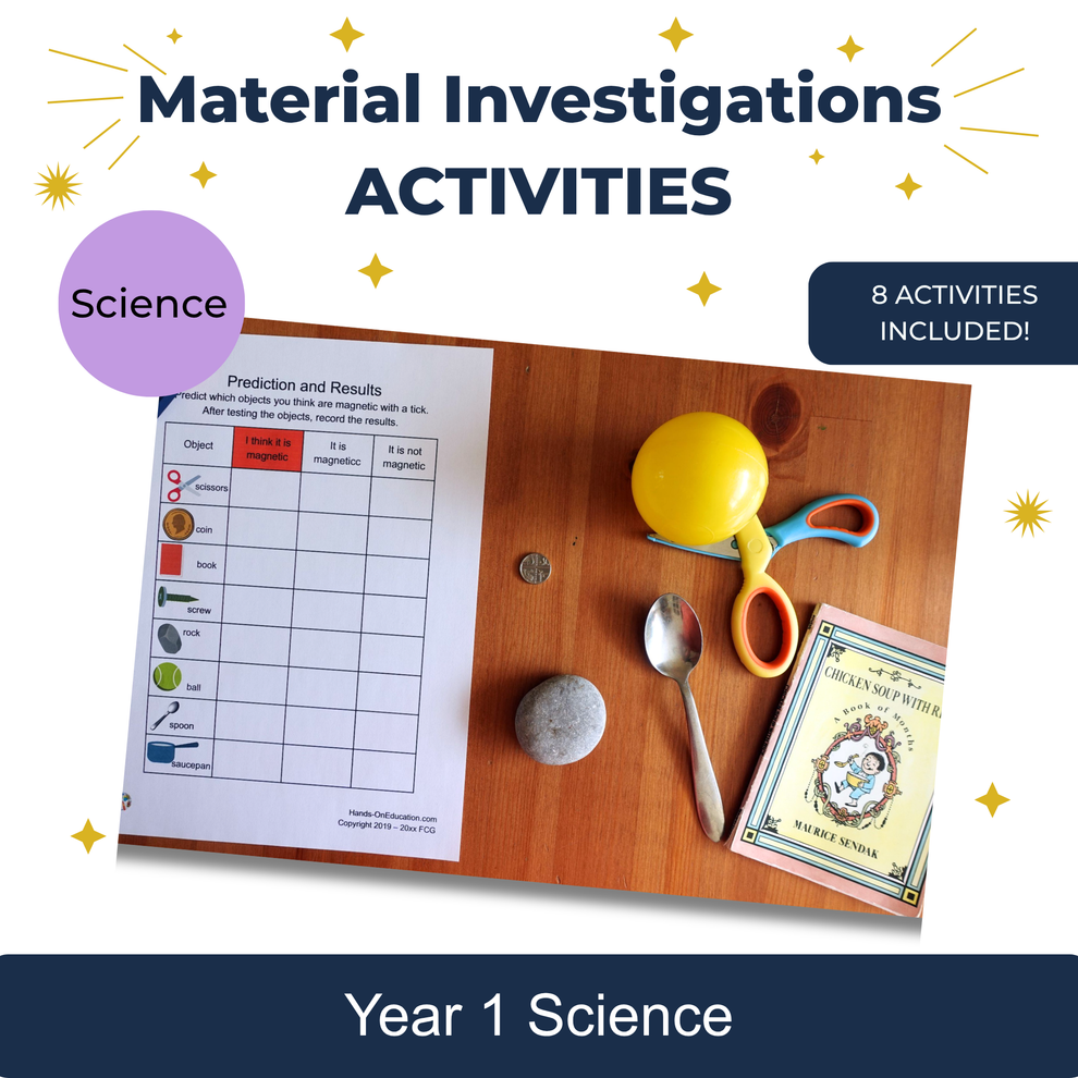 Year 1 Material Investigations Activities | 8 KS1 Science Enquiry ...