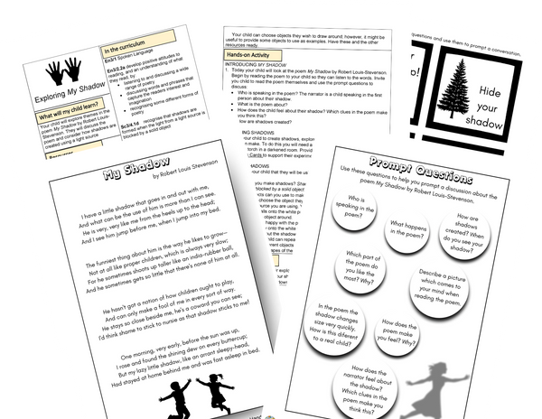 Year 3 My Shadow Activities | KS2 Poetry & Science English Pack | Hands ...