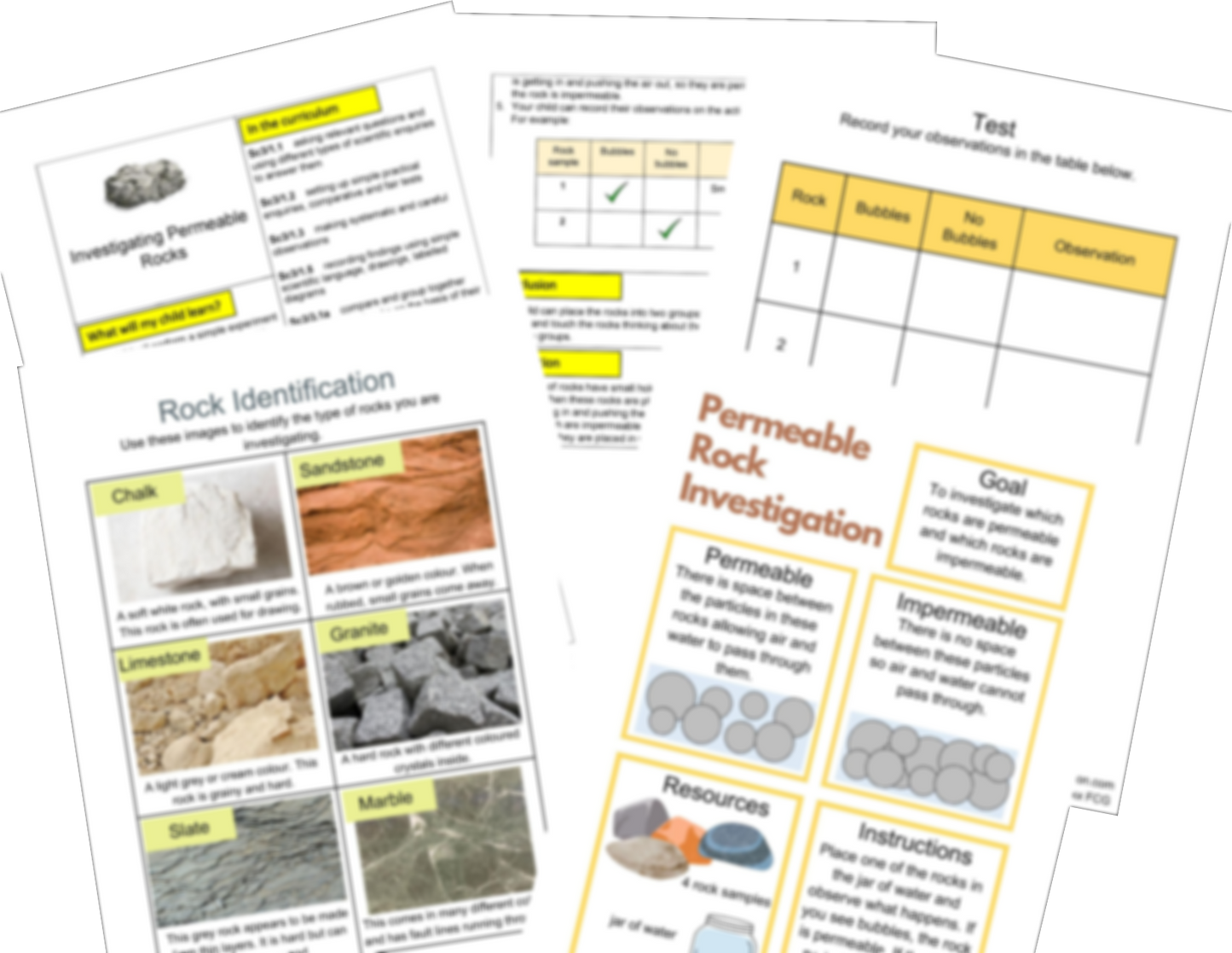 KS2 Roches et activités du sol