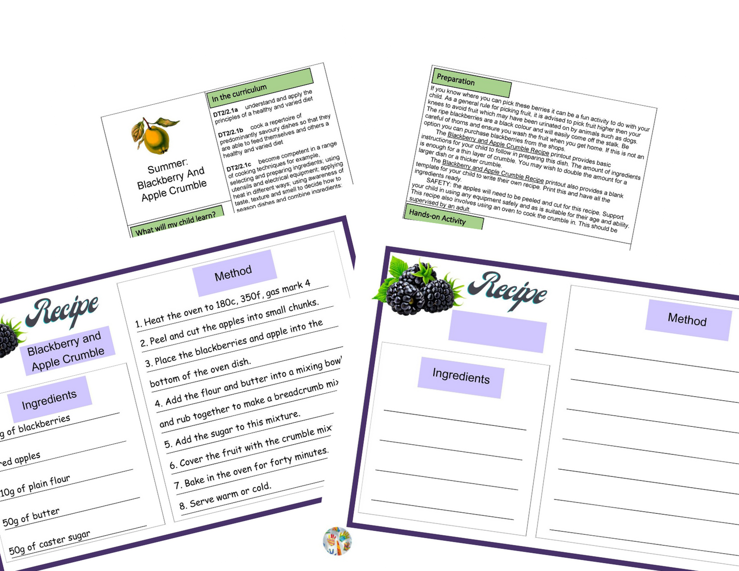 KS2 Seasonal Cooking + Recipe Journal
