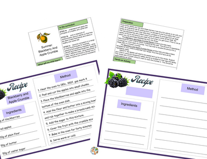 KS2 Seasonal Cooking + Recipe Journal