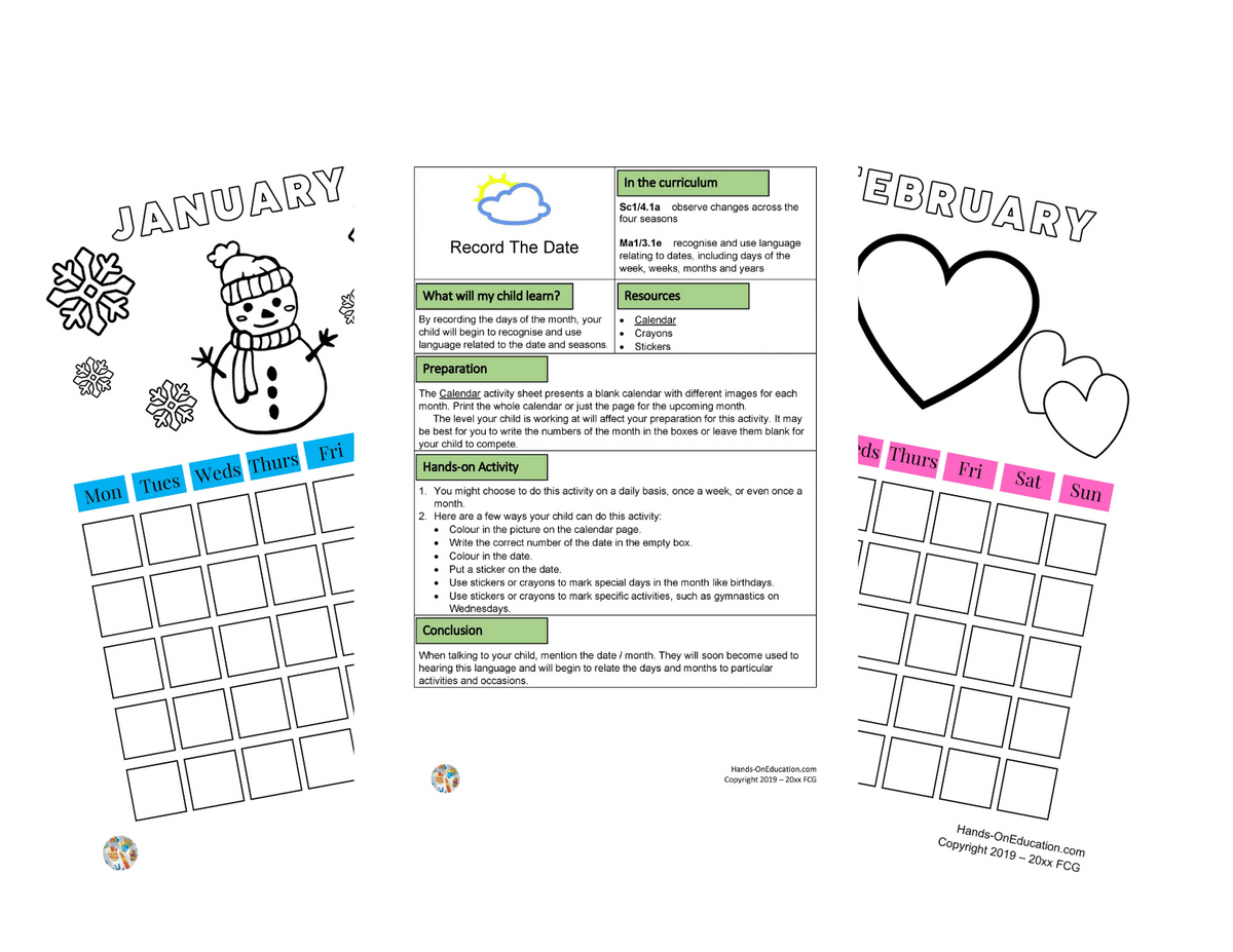 Year 1 Seasons Activities