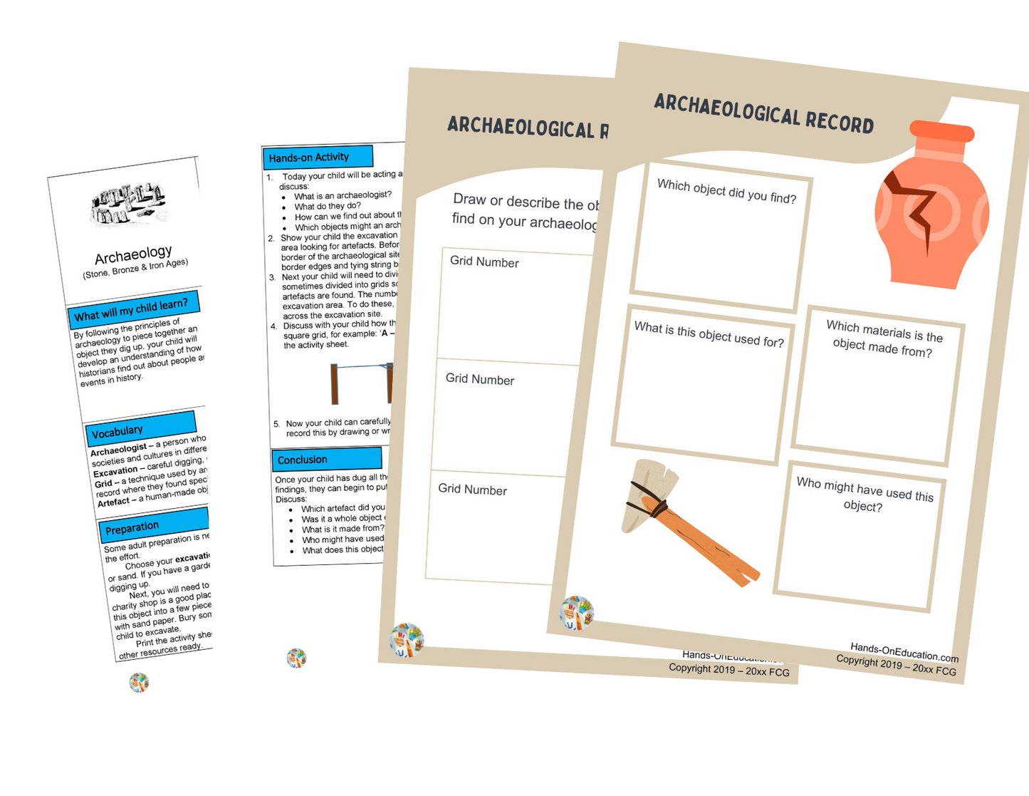 KS2 Actividades de la Edad del Bronce y del Hierro en Piedra