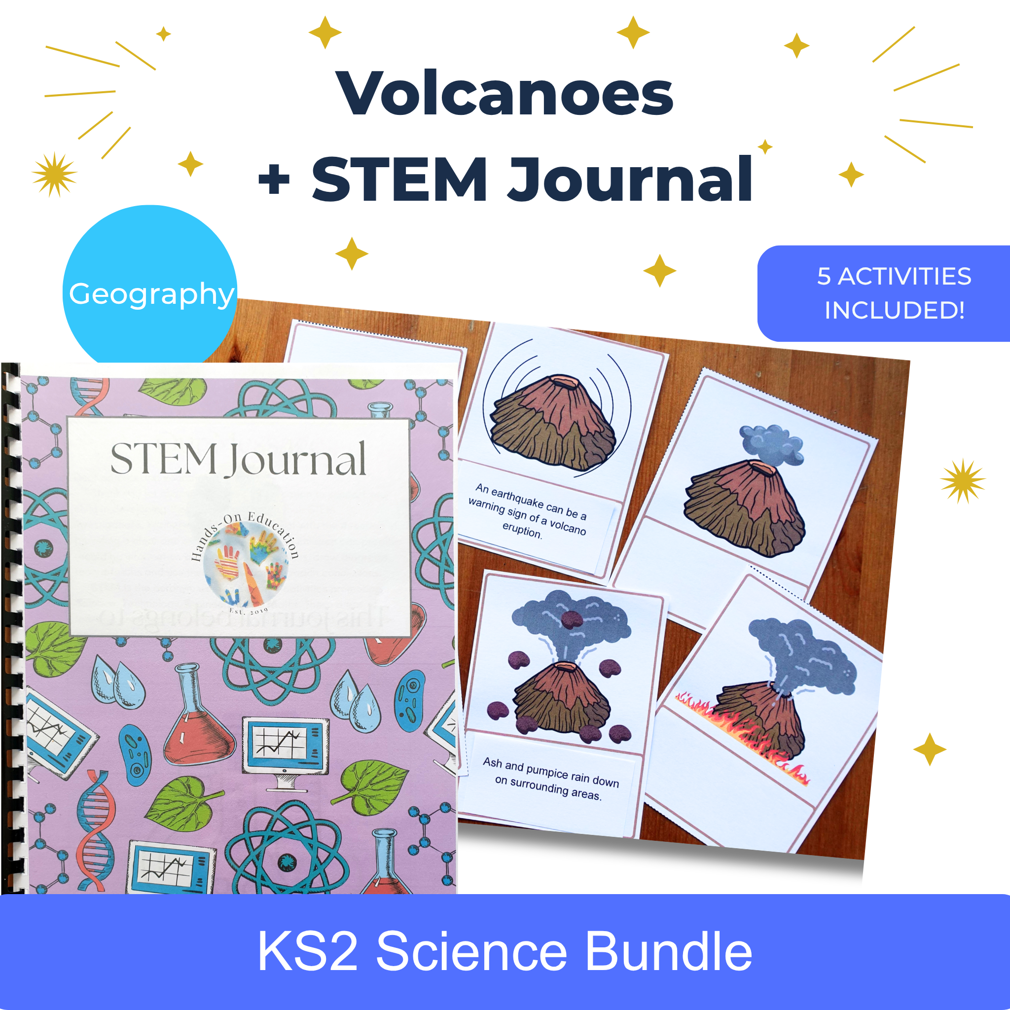 Volcanoes + STEM Journal | KS2 Geography & Science Topic | Hands-On ...